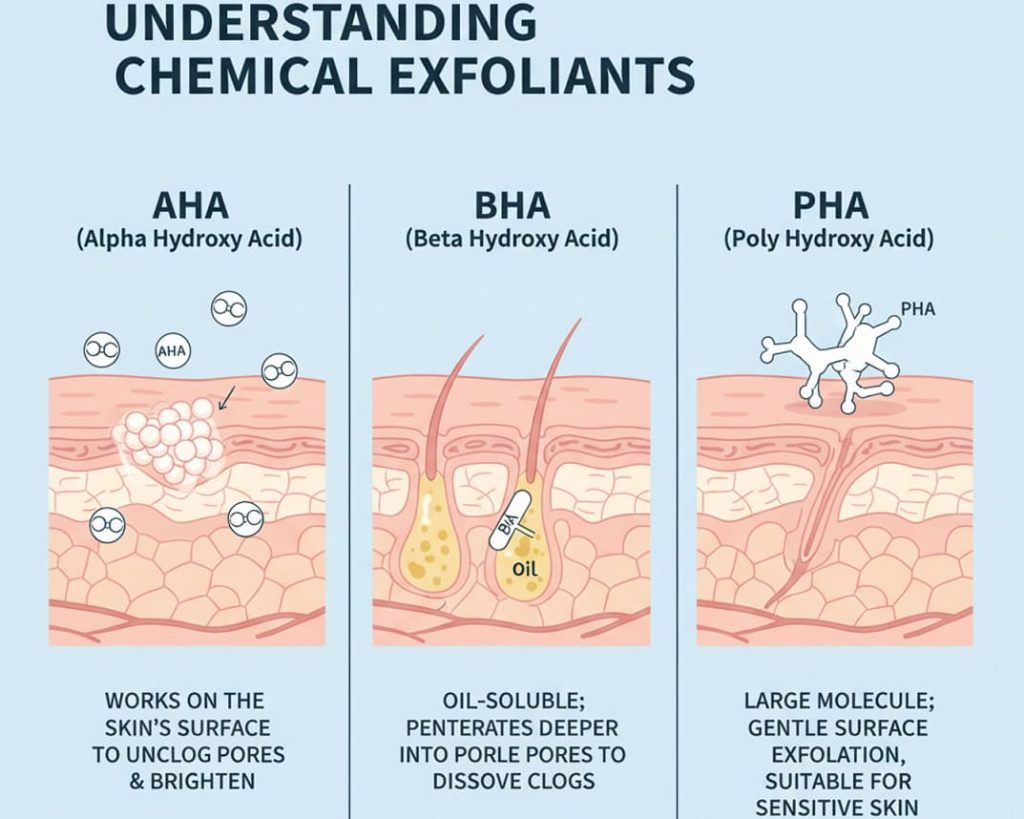 educational graphic showing the layers of the skin