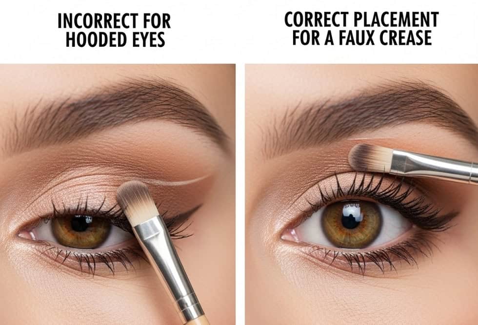 hooded-faux crease